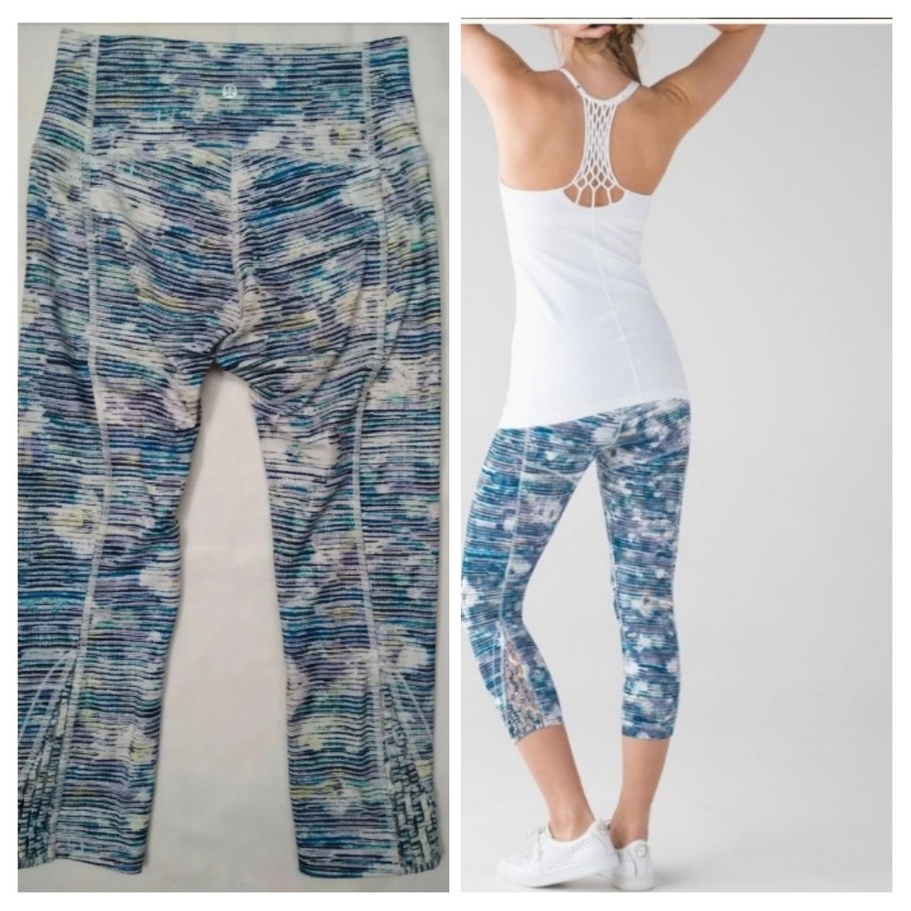 Lululemon True Self Crop II Full-on Luon, size 6 LIKE NEW CONDITION blurry belle